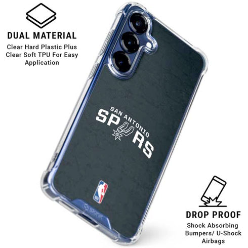 NBA San Antonio Spurs Distressed Galaxy S25 Clear Case